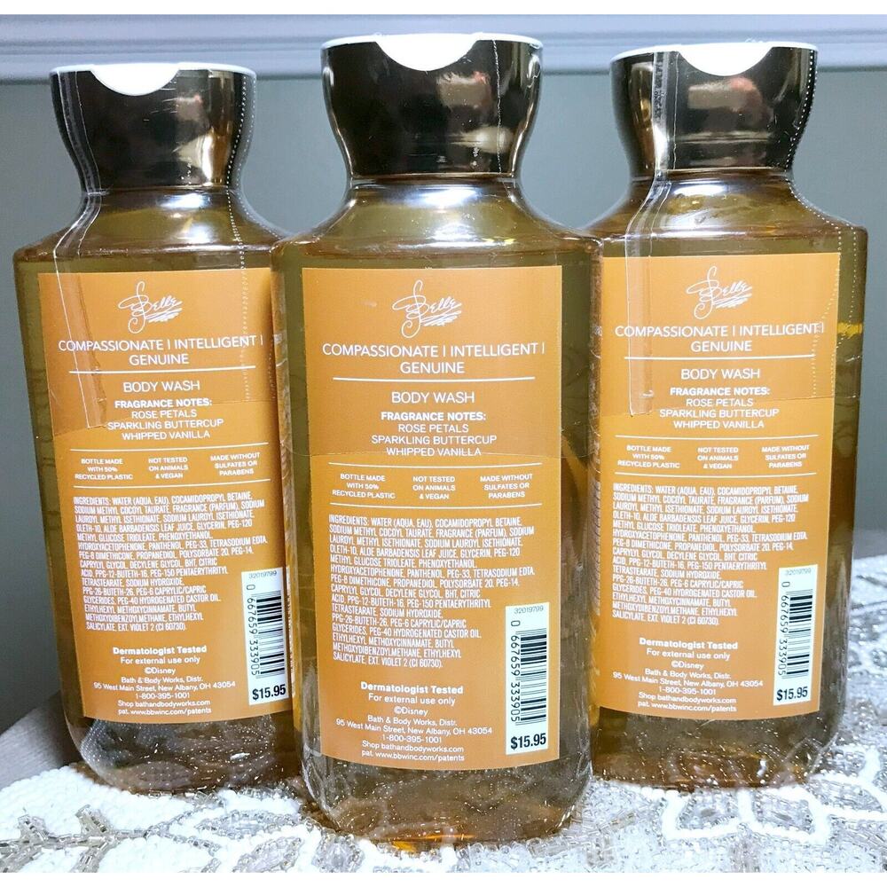 Bath & Body Works DISNEY PRINCESS BELLE 10oz Shower Gel Body Wash x3 - Picture 3 of 4